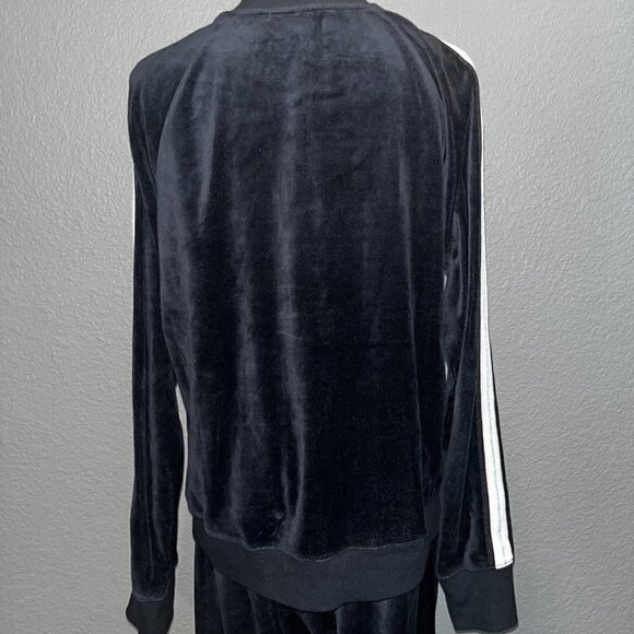 Vintage Retro 90's Y2K BEBE Velour Bedazzled Logo Sweat Track Suit Black EUC -XL - Picture 7 of 16